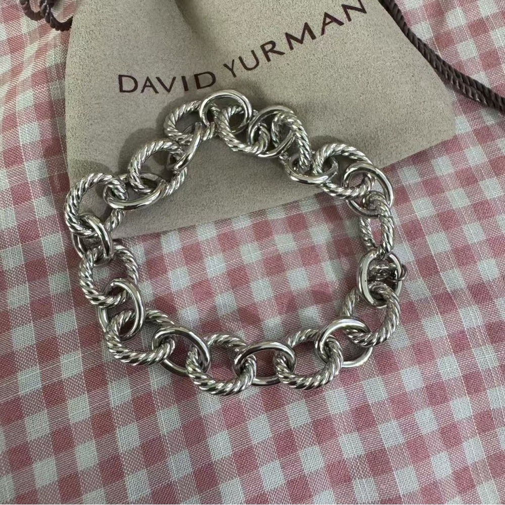 Oval Link Chain Bracelet Sterling Silver